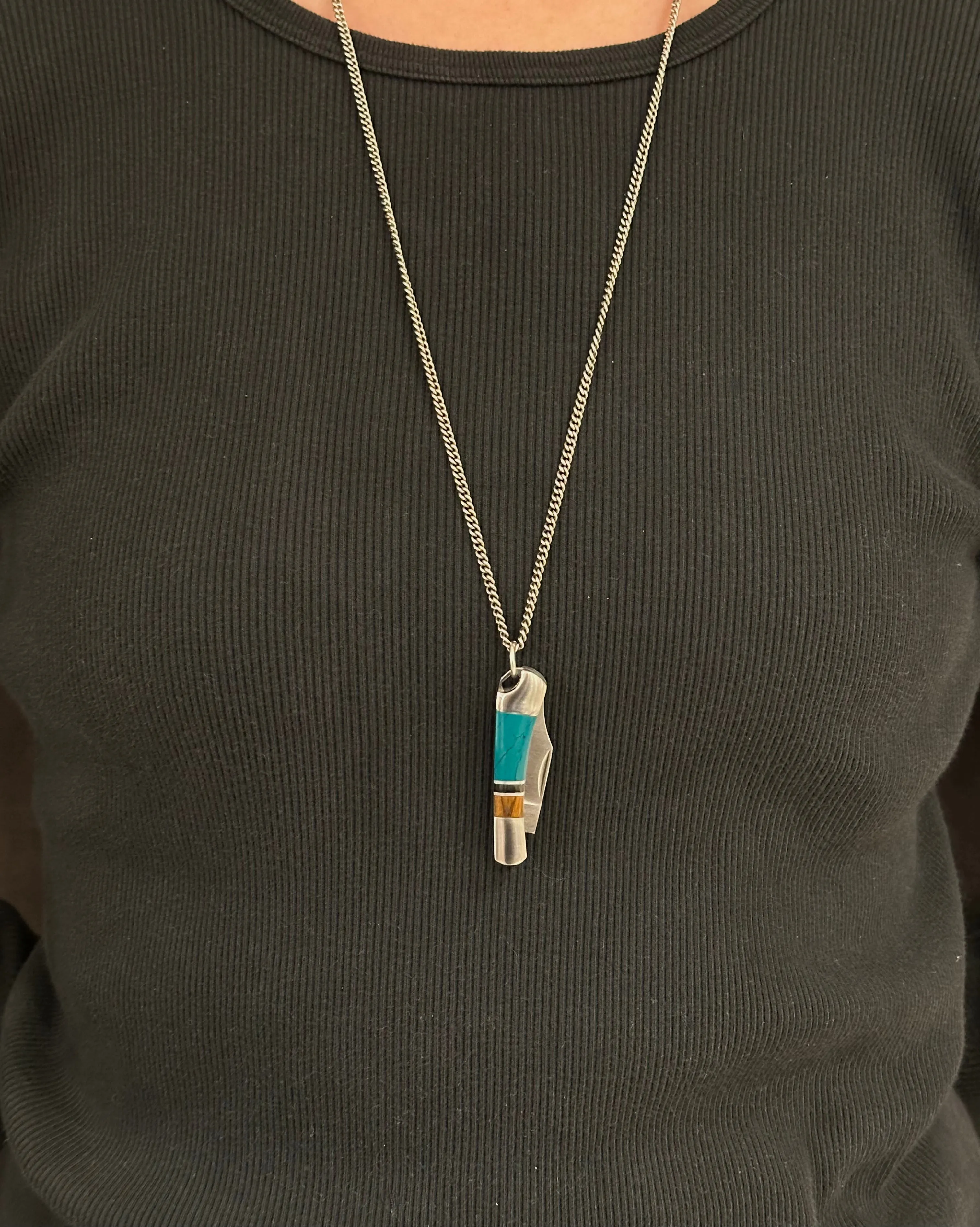 Colorblock Pocketknife Necklace