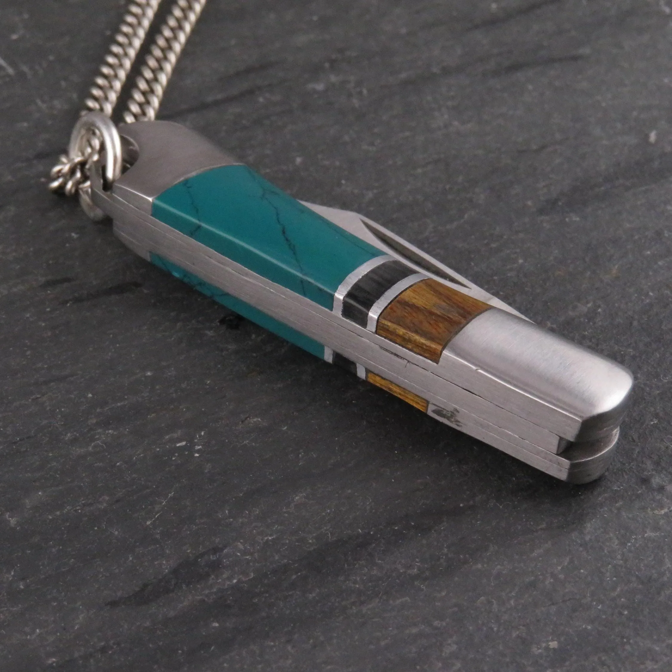 Colorblock Pocketknife Necklace