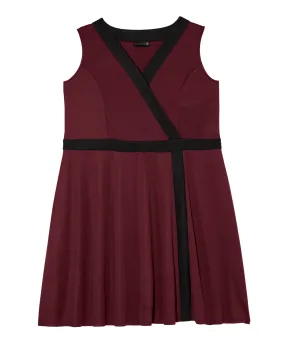 Comfrey Colorblock Dress | Burgundy / Black