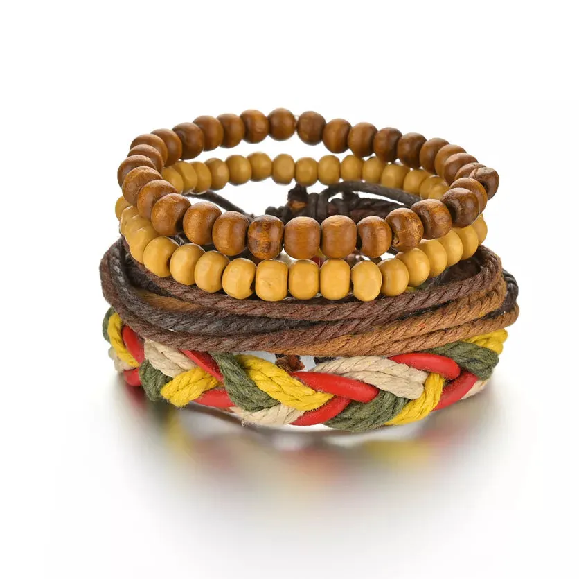 Crafted Boho Leather Wrap Bracelets for Men or Women