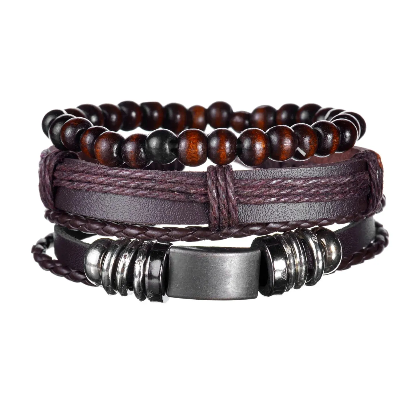 Crafted Boho Leather Wrap Bracelets for Men or Women