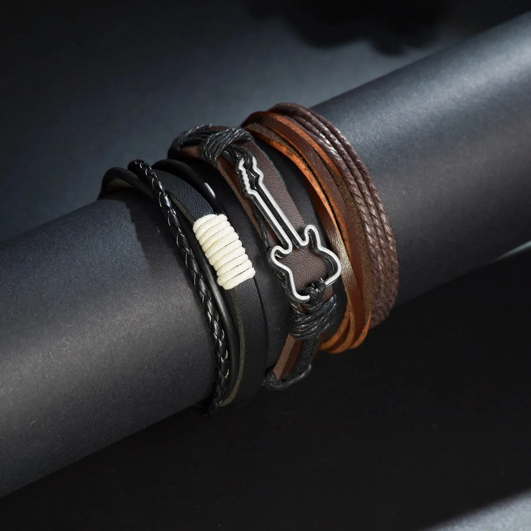 Crafted Boho Leather Wrap Bracelets for Men or Women