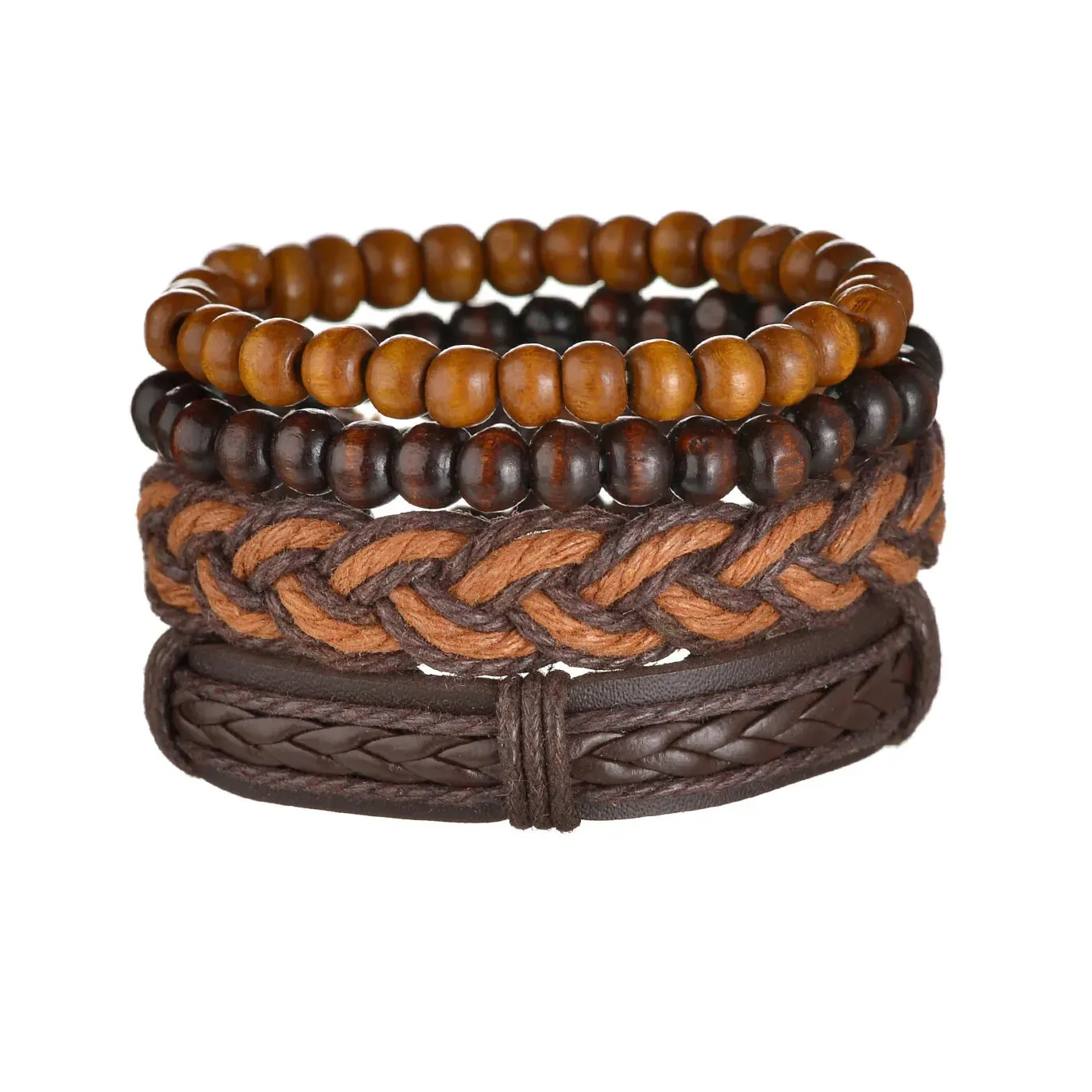 Crafted Boho Leather Wrap Bracelets for Men or Women