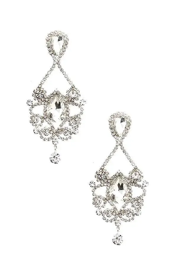 Crystal Gem Chandelier Earrings