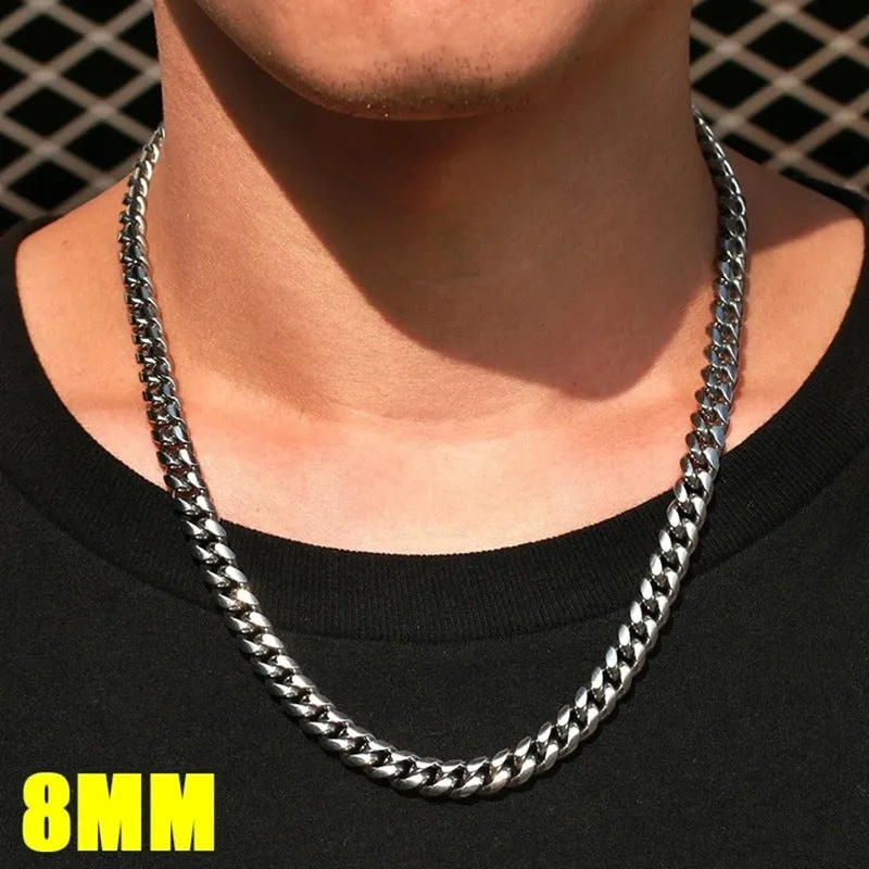 Daily Wearing Cuban Link Chain Choker