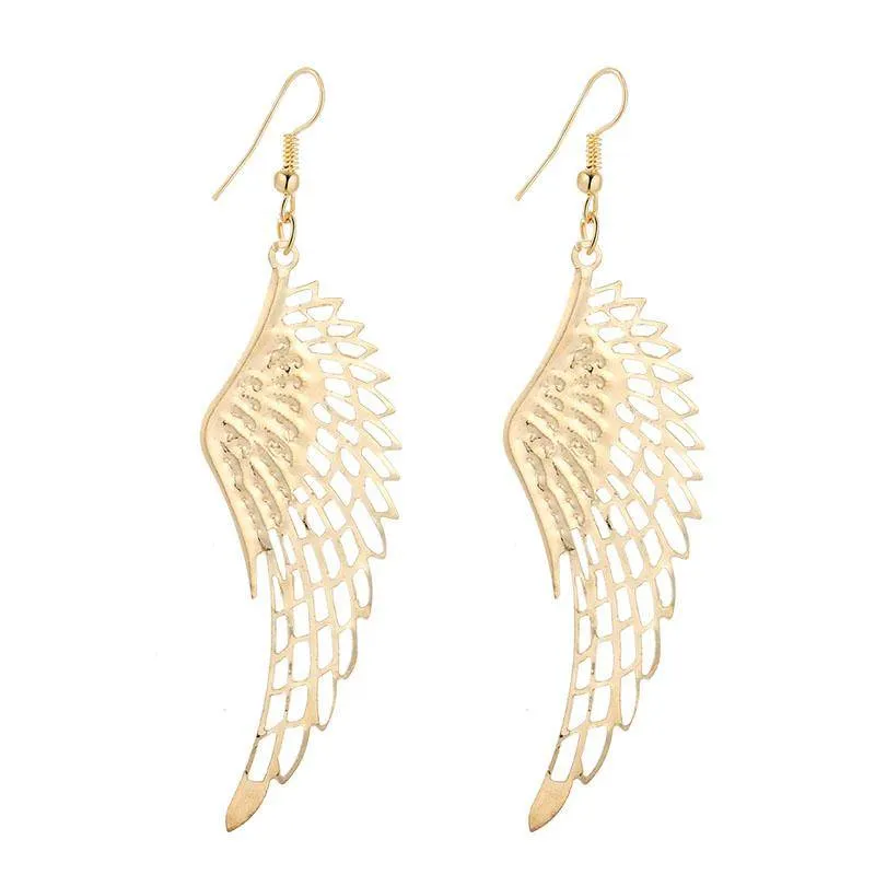 Dangling Wings Earrings in Gold or Silver