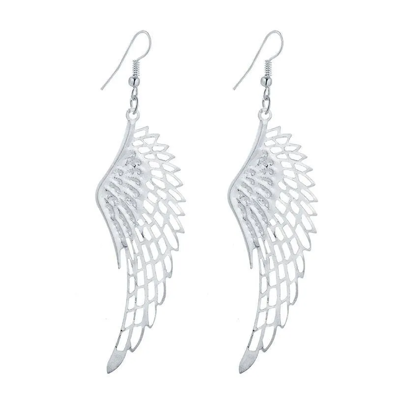 Dangling Wings Earrings in Gold or Silver