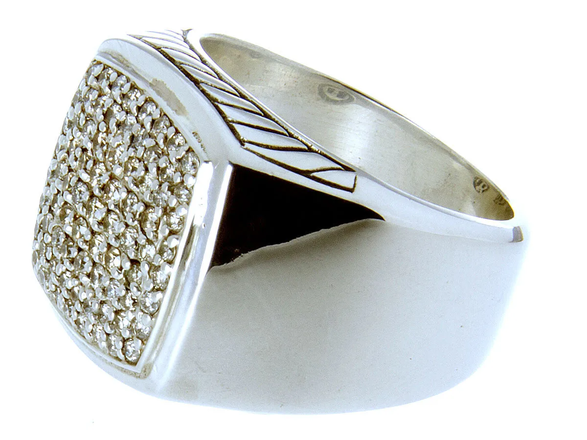 David Yurman Diamond Pave' Signet Ring