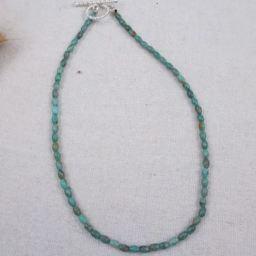 Delicate Turquoise Bead  Necklace Handcrafted