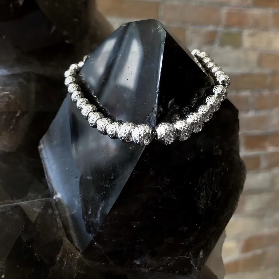 Diamond-Cut Bead Bracelet