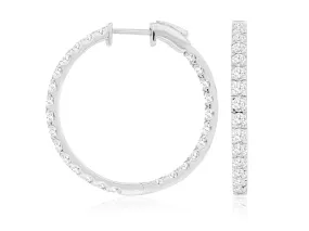 Diamond Hoop Earrings