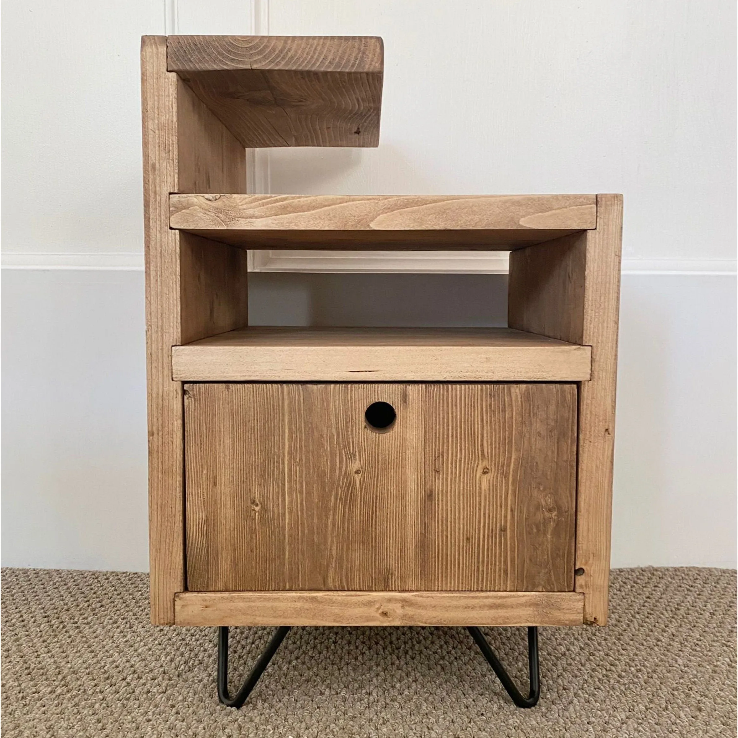 DYLAN: Bedside Unit with Drawer, Reclaimed Boards