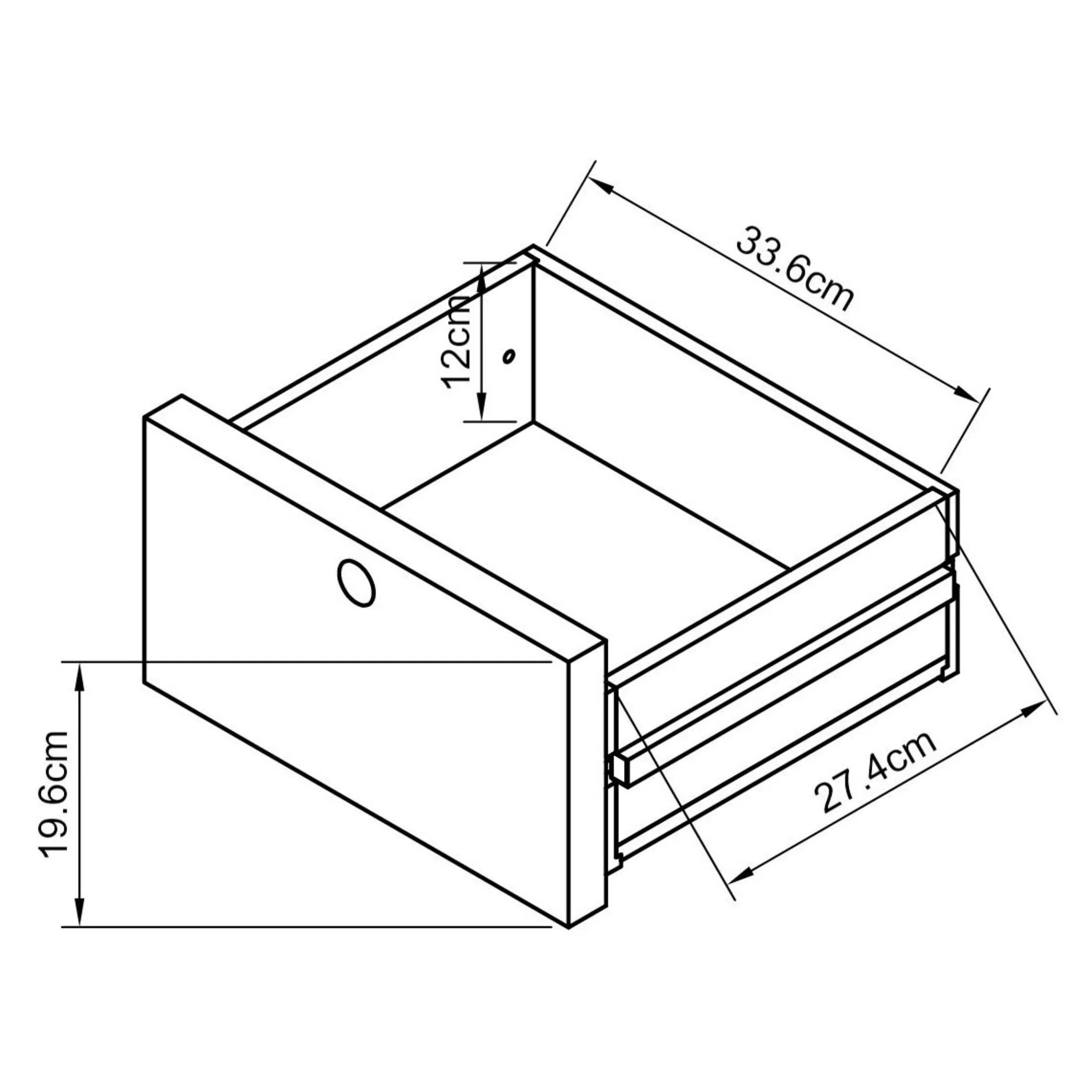 DYLAN: Bedside Unit with Drawer, Reclaimed Boards