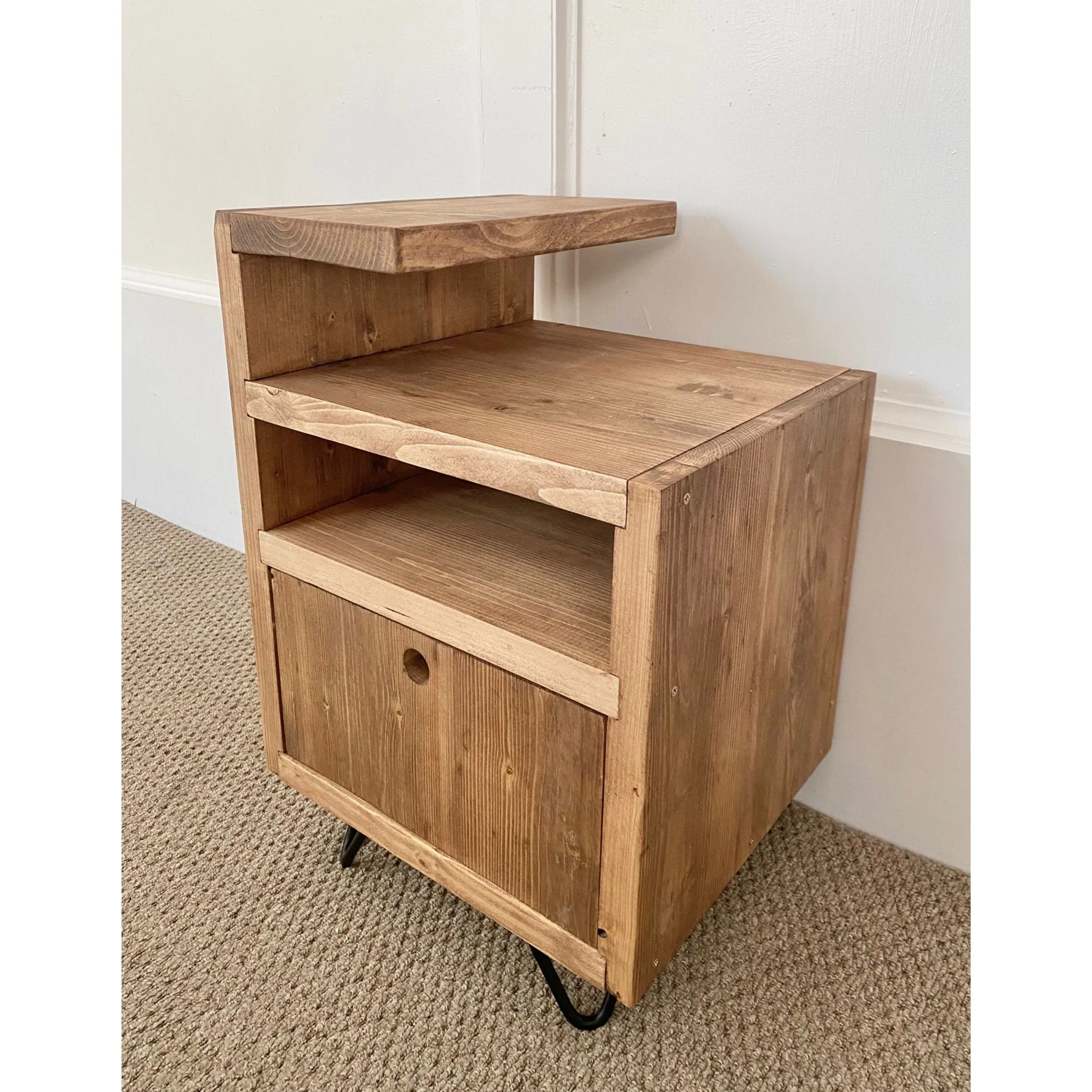 DYLAN: Bedside Unit with Drawer, Reclaimed Boards