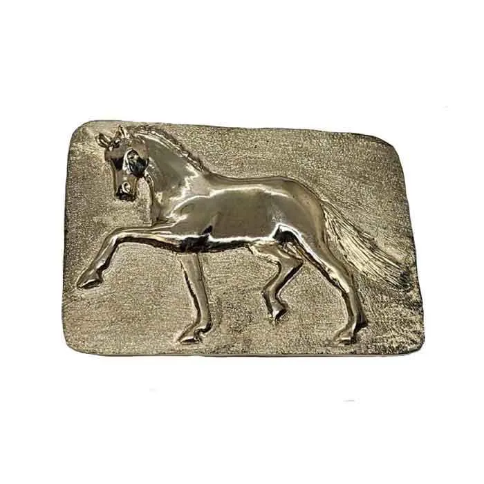 Elegant Trotting Horse Belt Buckle