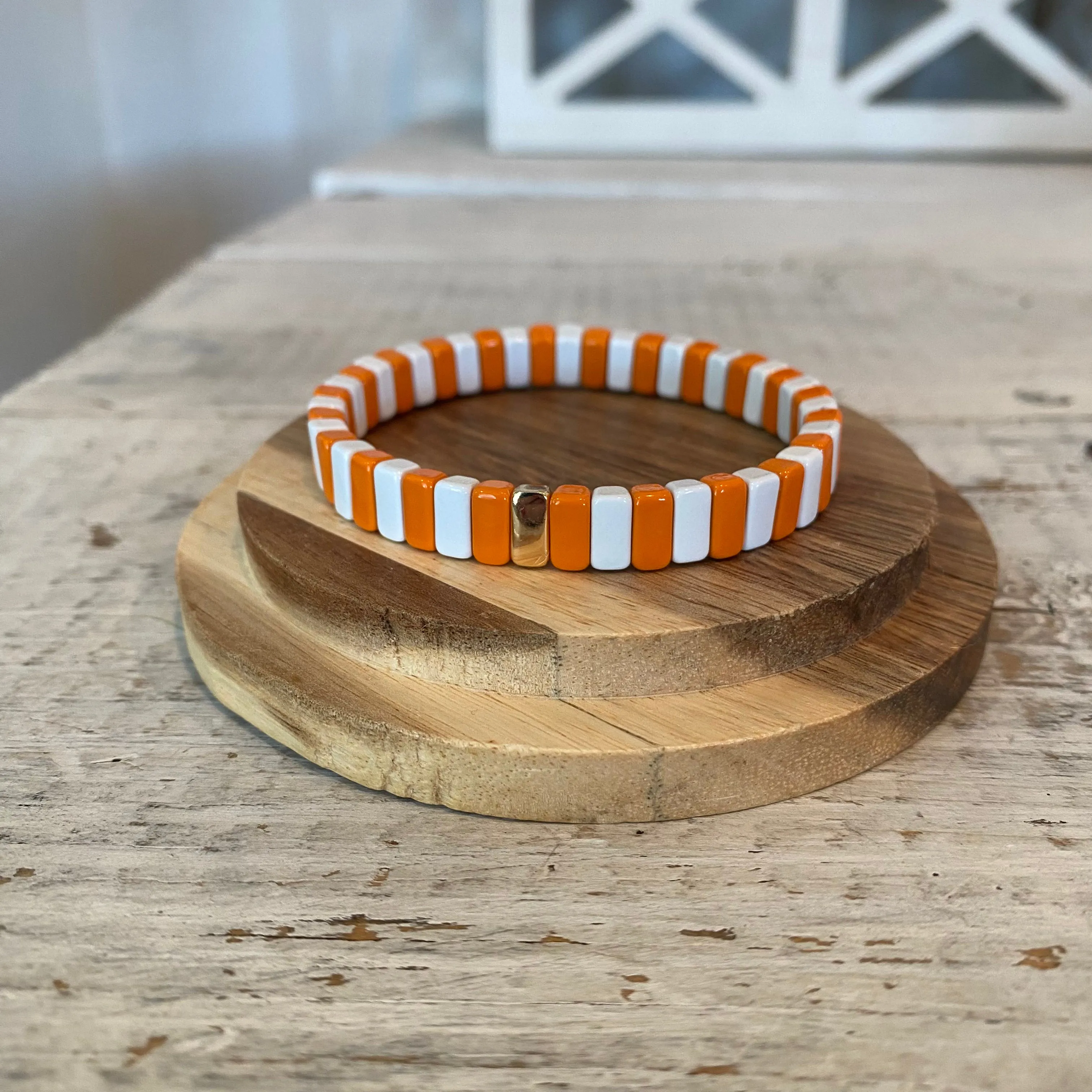 enamel varsity stripe single bracelets (multiple colors)