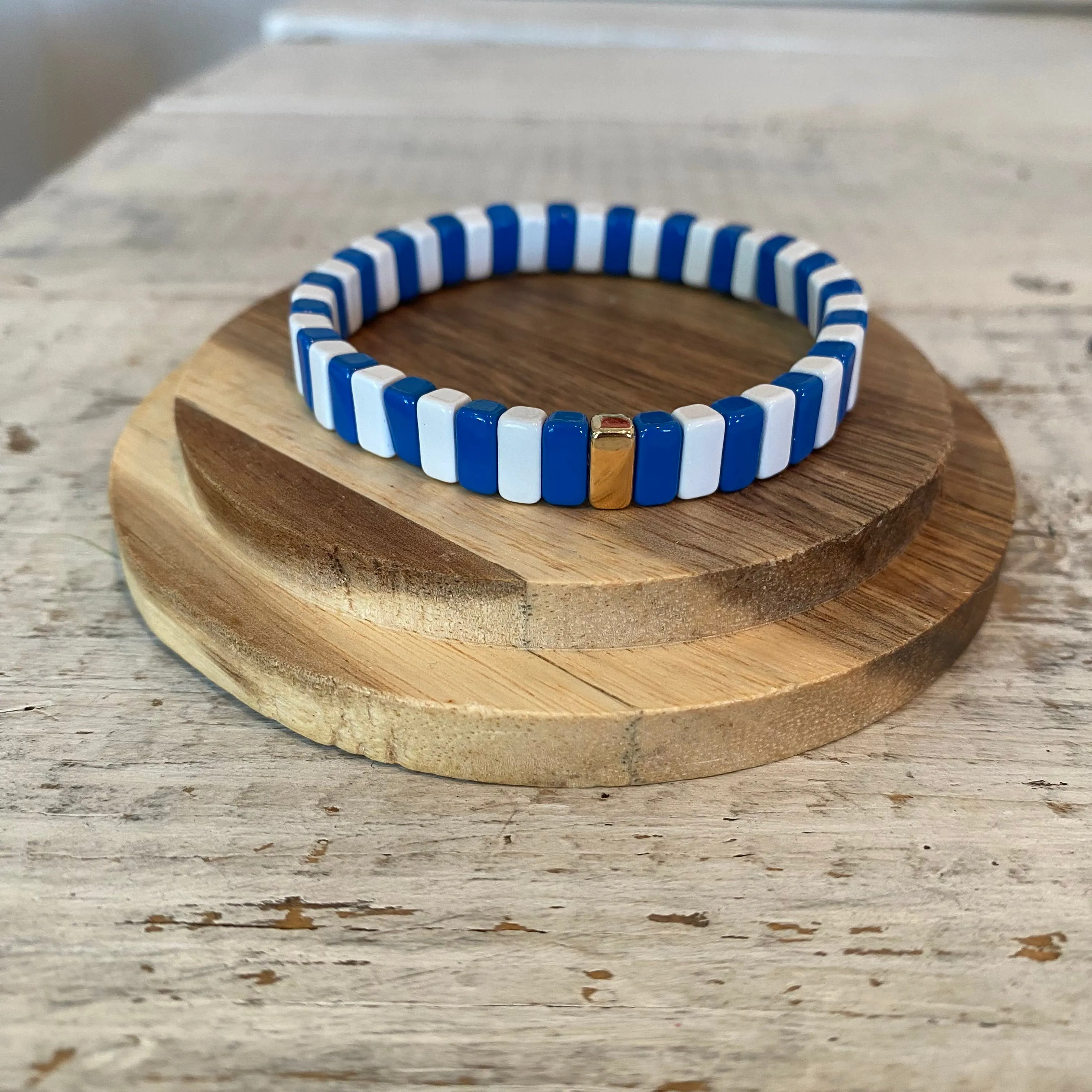 enamel varsity stripe single bracelets (multiple colors)