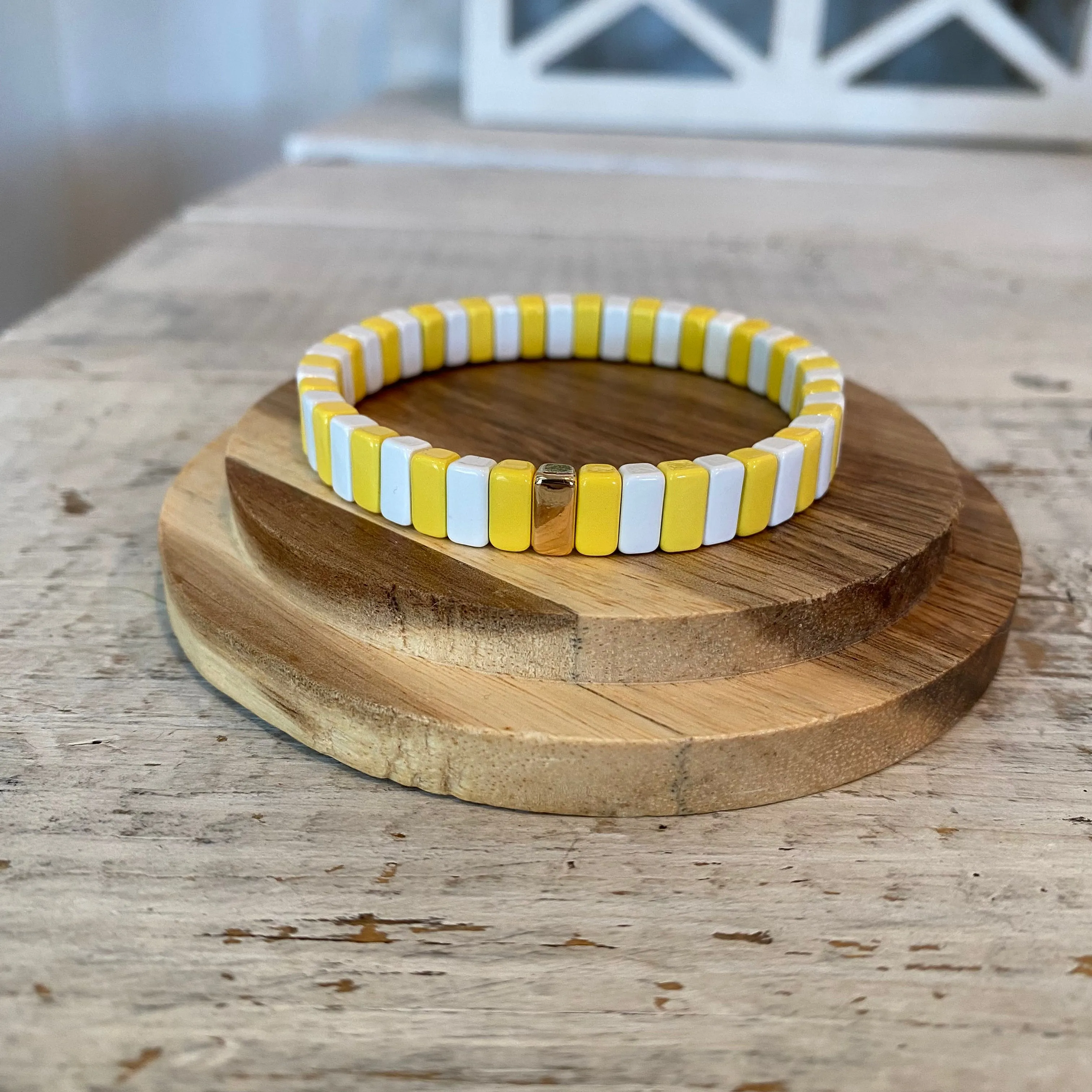 enamel varsity stripe single bracelets (multiple colors)