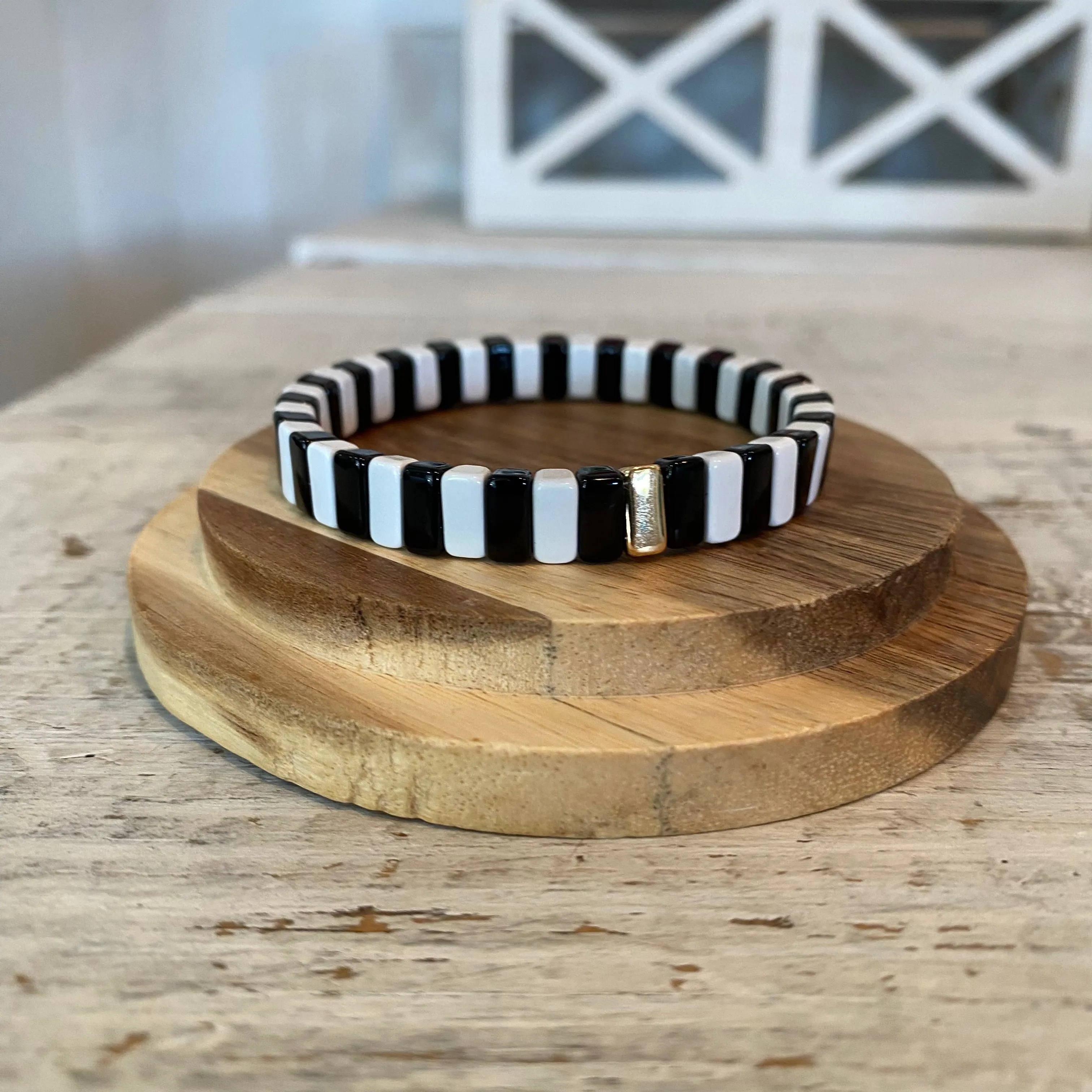 enamel varsity stripe single bracelets (multiple colors)