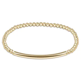 enewton classic gold 3mm bead bracelet - bliss bar smooth