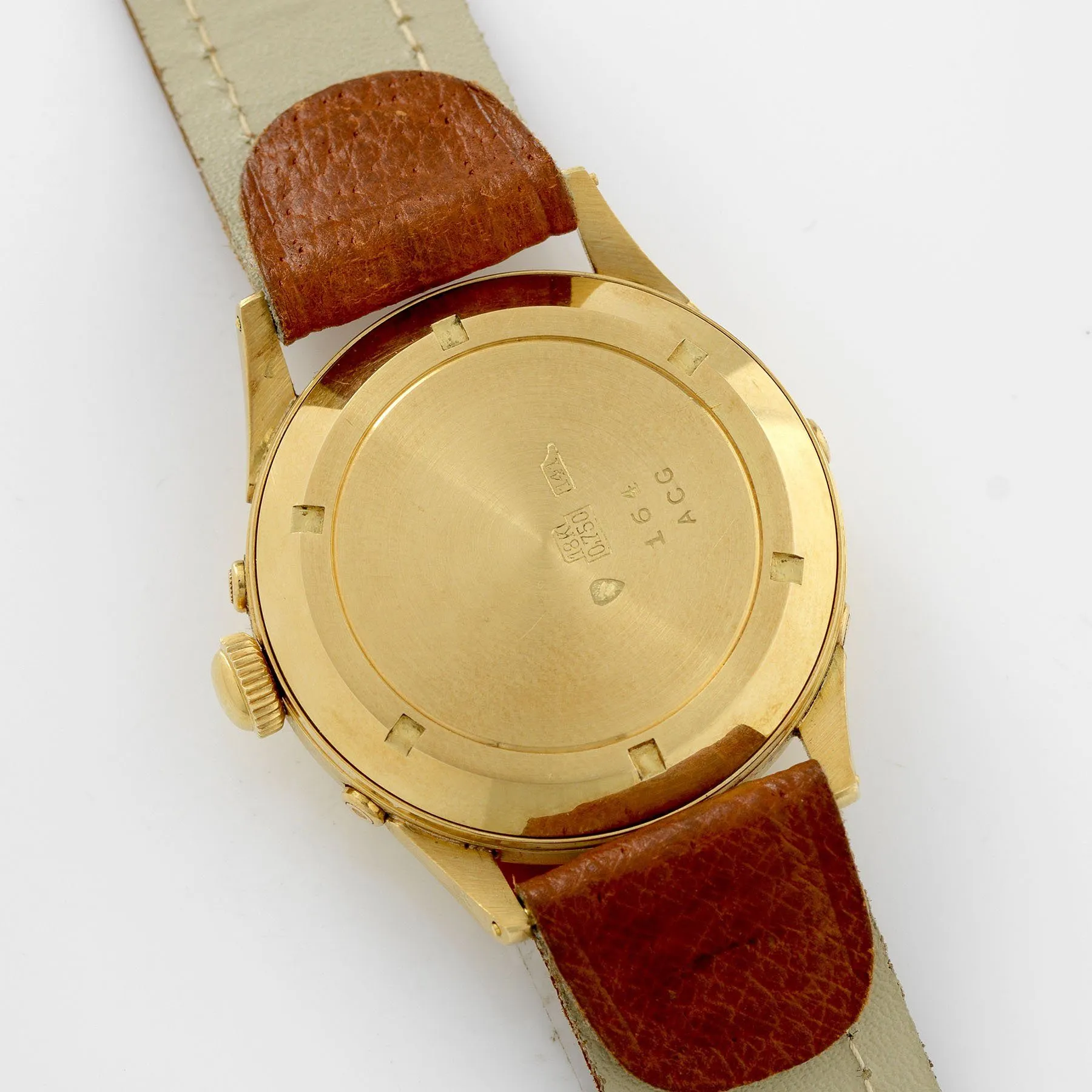 Enicar Triple Calendar Moonphase Yellow Gold Dress Watch