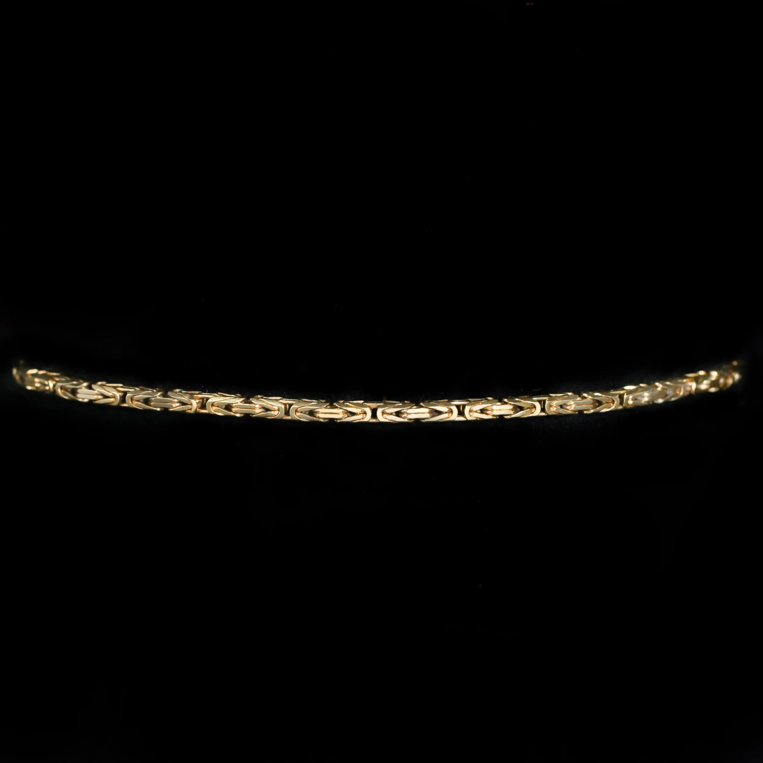 Estate 18K Yellow Gold 7.75-Inch Byzantine Chain Bracelet