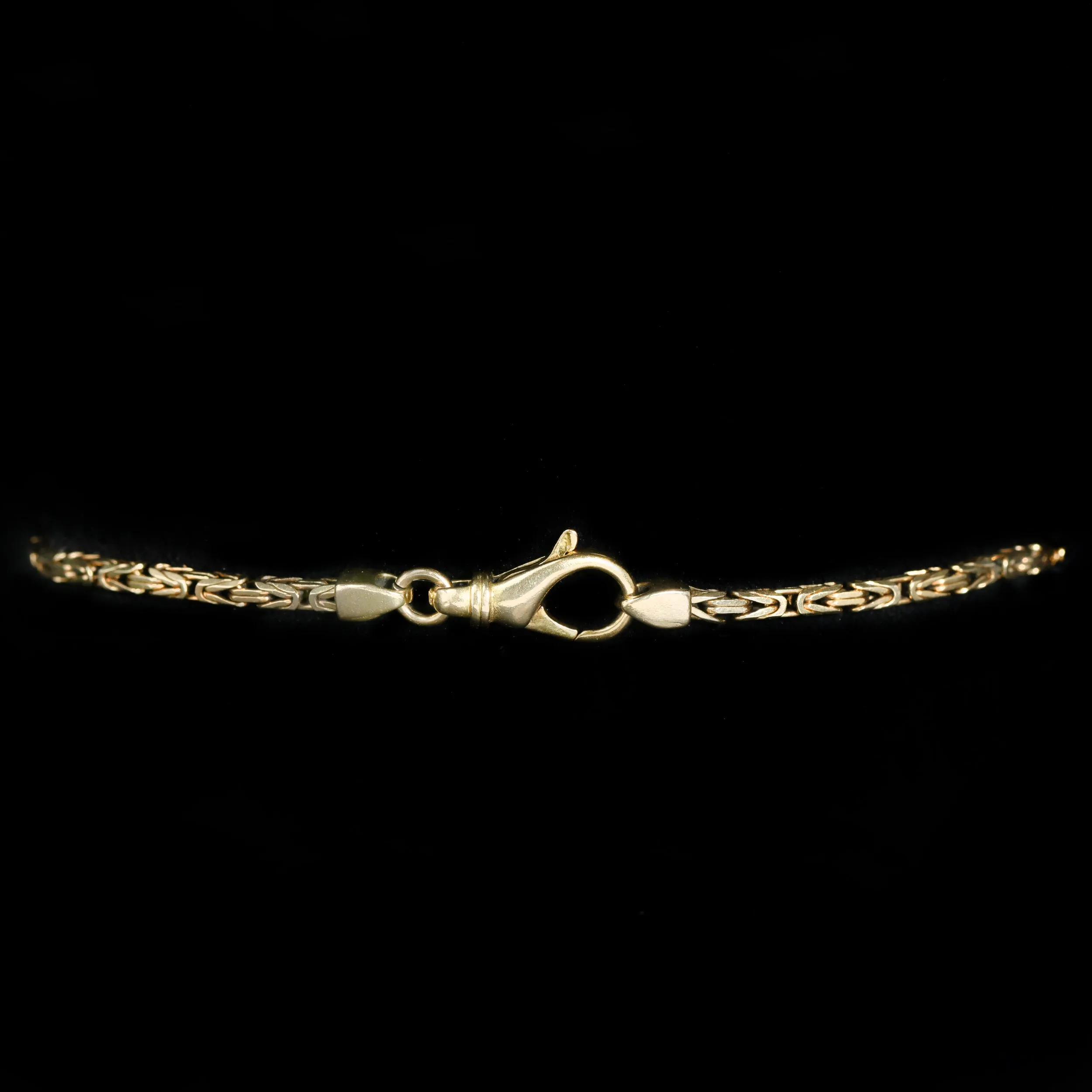 Estate 18K Yellow Gold 7.75-Inch Byzantine Chain Bracelet