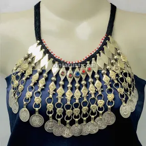 Ethnic Vintage Dangling Coins Choker Necklace