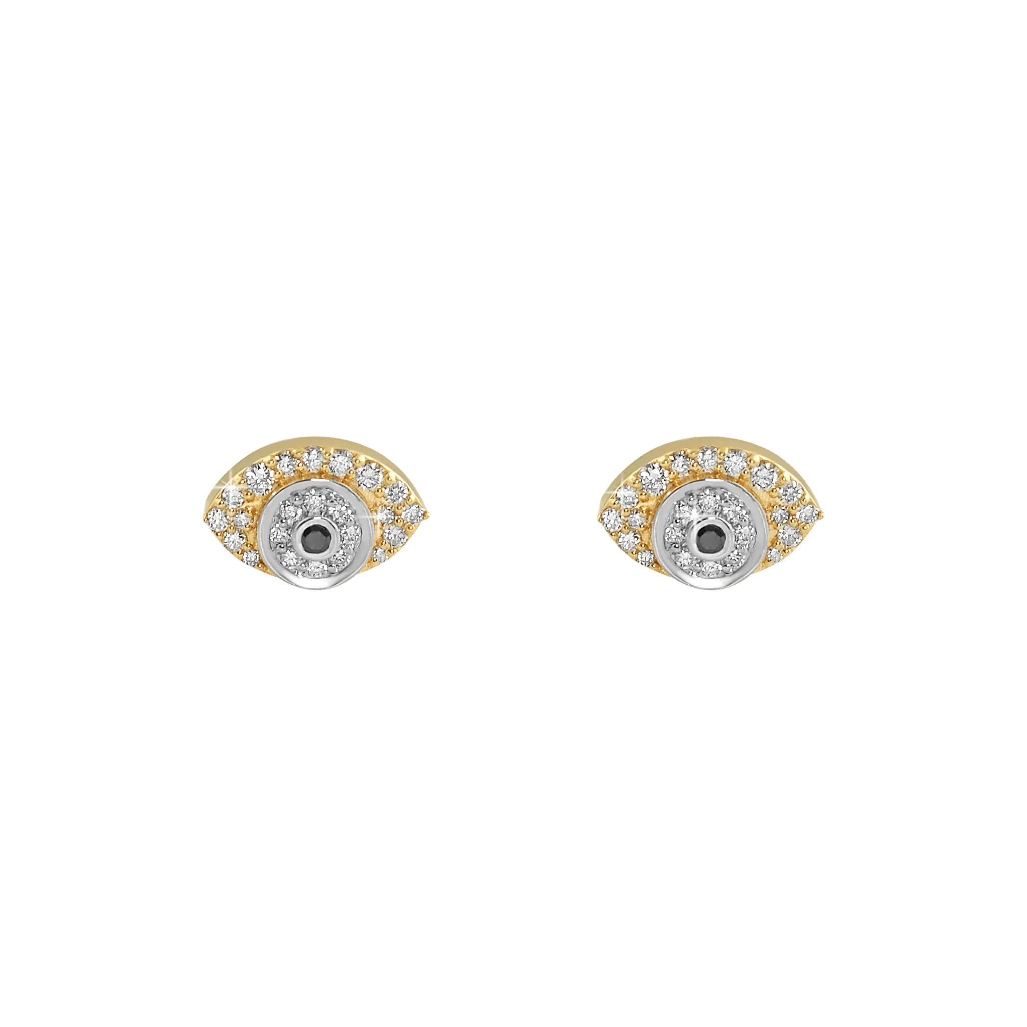 Eye Diamond Earrings .43cttw 10K Yellow Gold