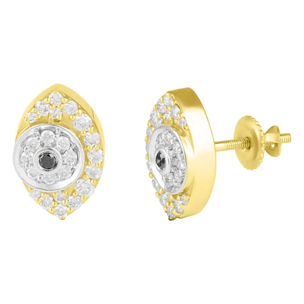 Eye Diamond Earrings .43cttw 10K Yellow Gold