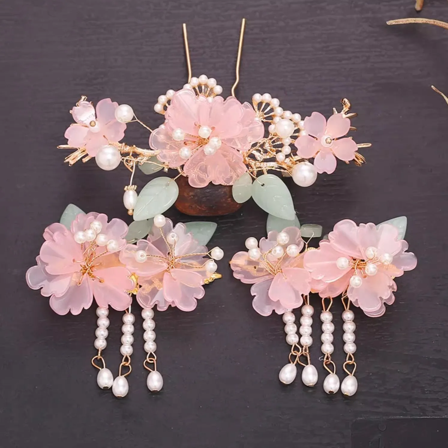 Fanzi 簪子 Floral Hairpin Sets