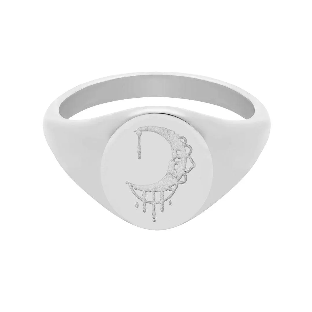 Feel By The Moon Signet Ring