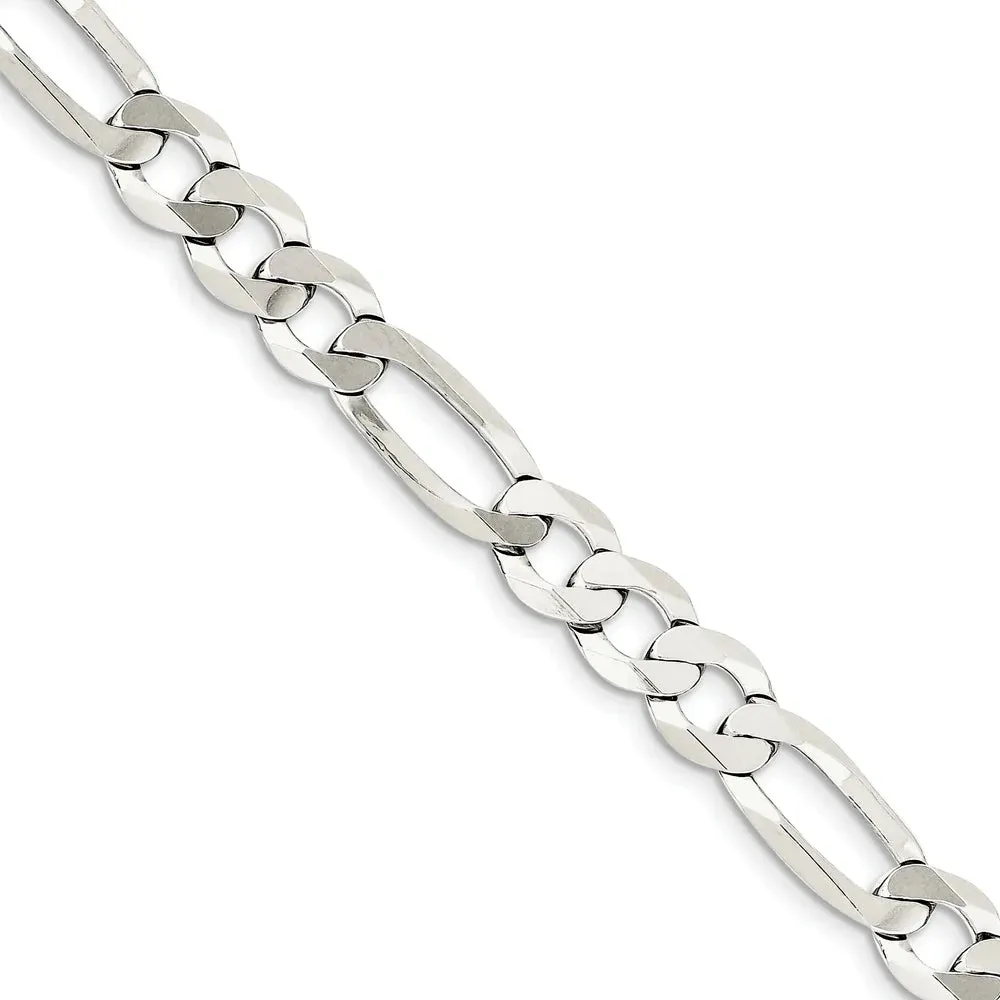 Figaro .925 Sterling Silver Chain Bracelet