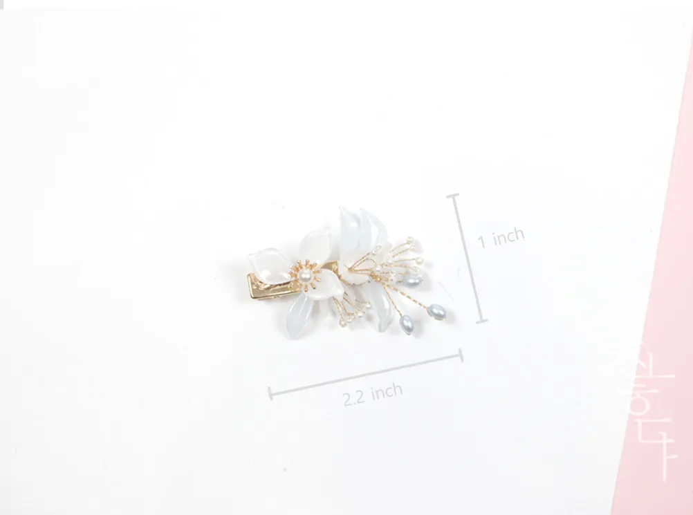 Flower Hairpin in Pink and Skyblue (2 Colors)