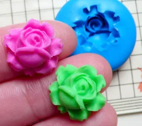 Flower / Rose (16mm) Silicone Flexible Push Mold - Miniature Food, Sweets, Jewelry, Charms (Clay Fimo Resin Soap Gum Paste Fondant) MD566