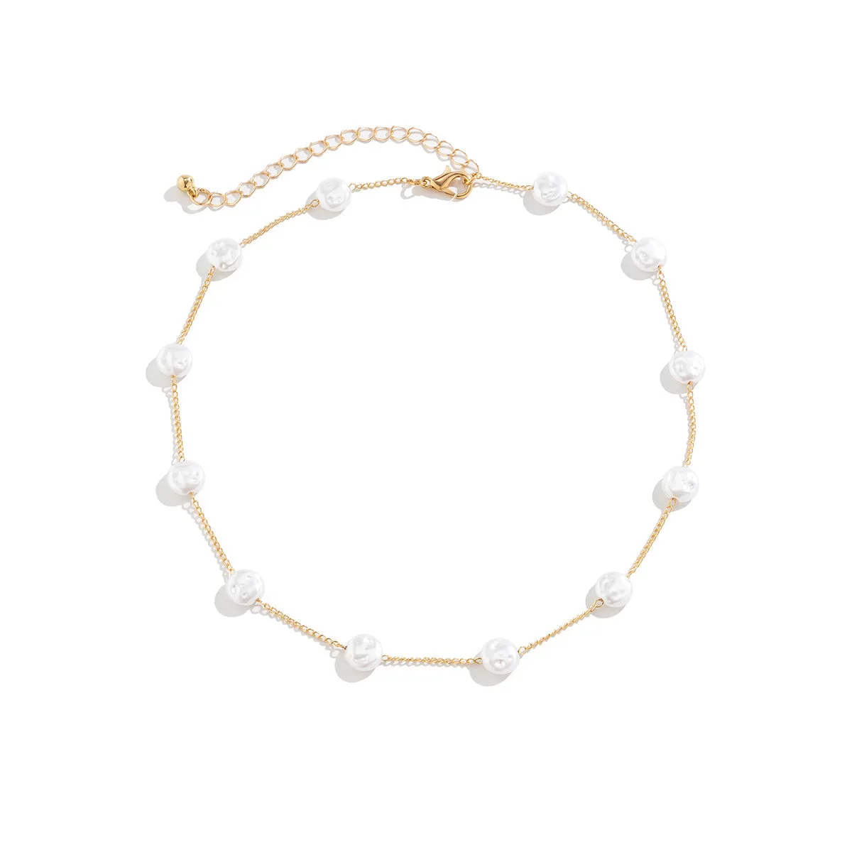 French Baroque Imitation Pearl Choker Necklace from the Vienna Verve Collection