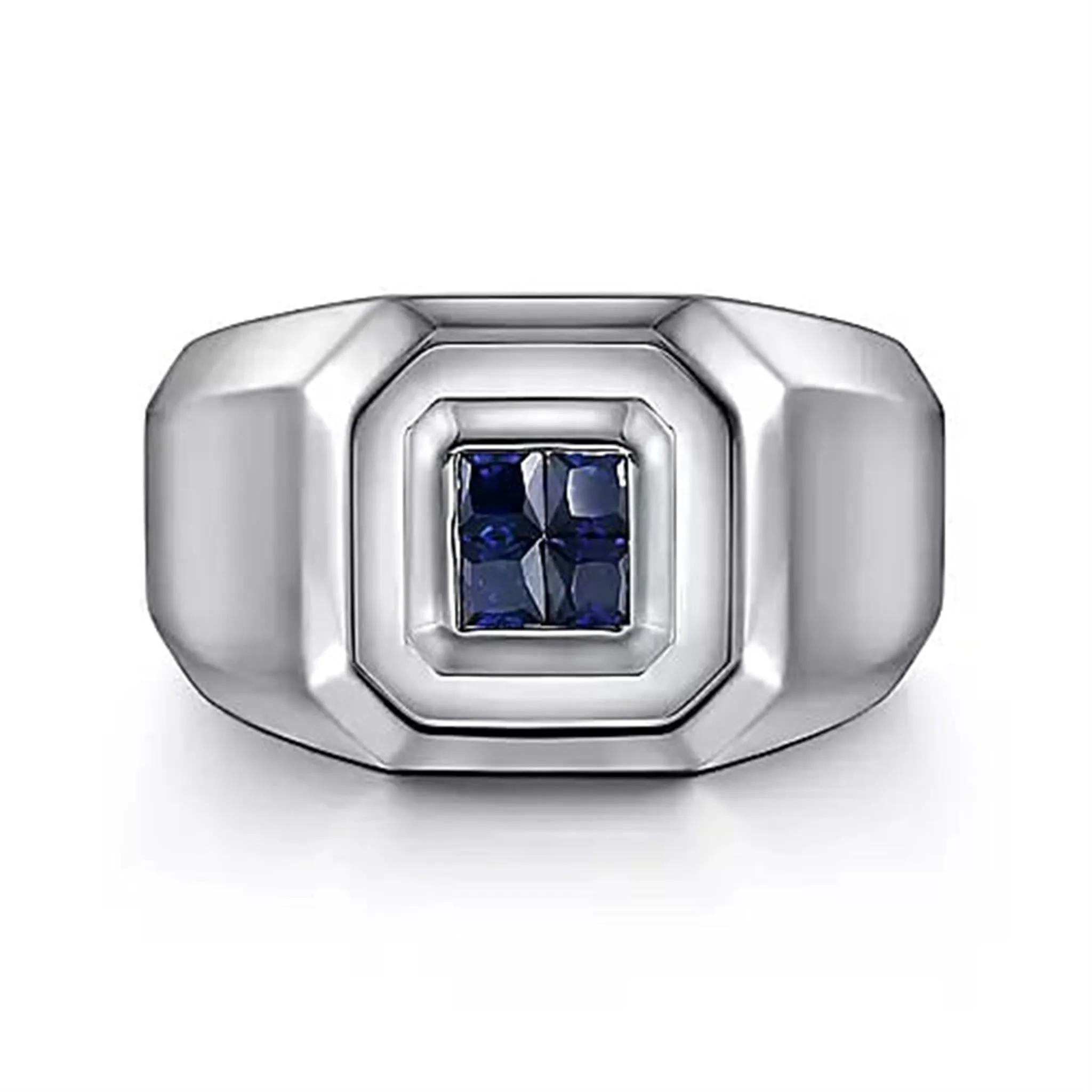 Gabriel Sterling Silver Sapphire Ring