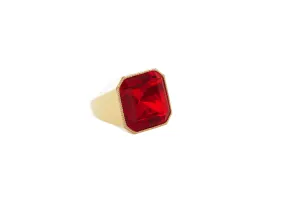 Gem Signet Ring Red