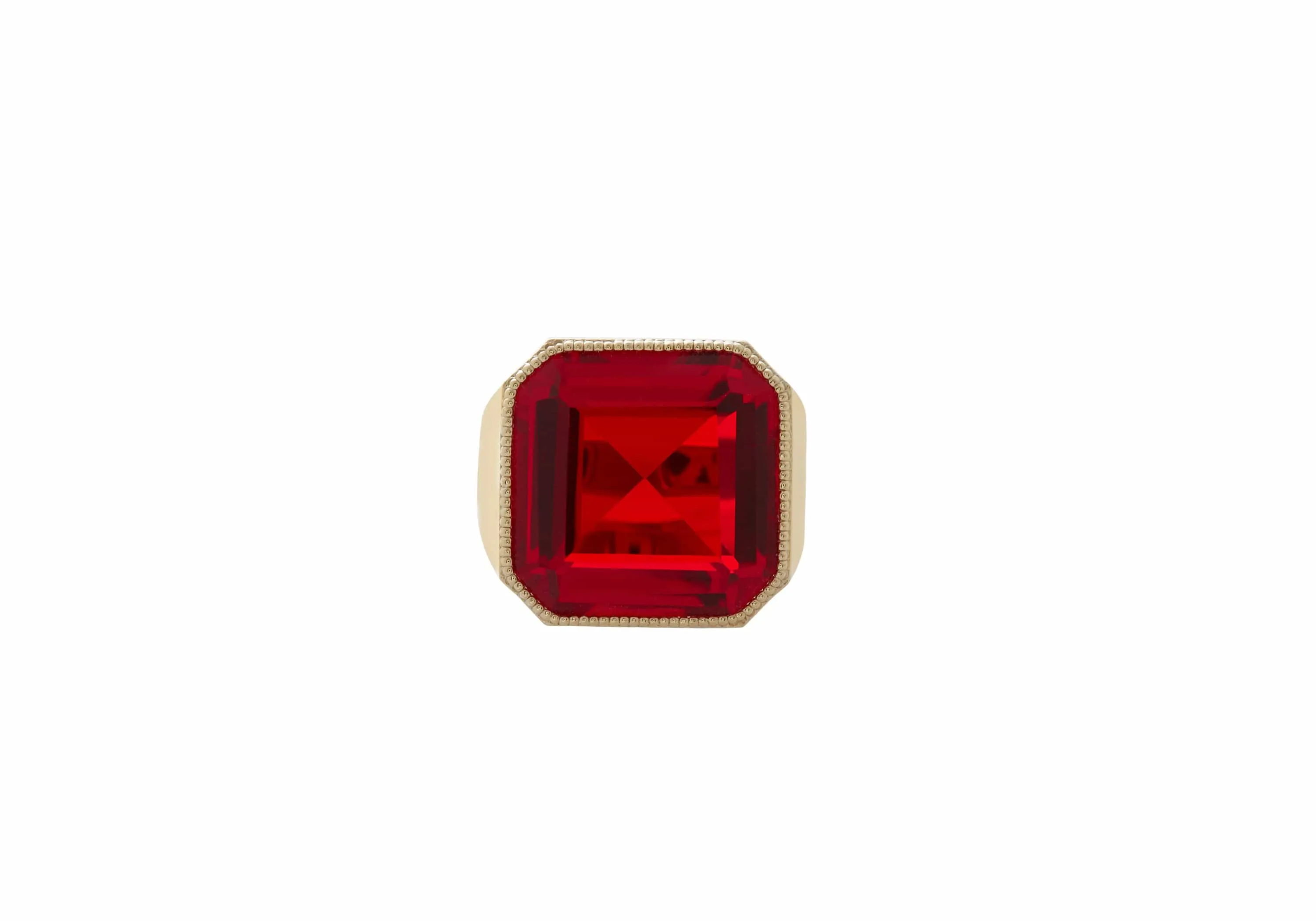 Gem Signet Ring Red