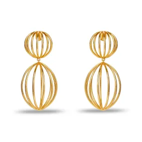 GOLD BIRDCAGE EARRINGS