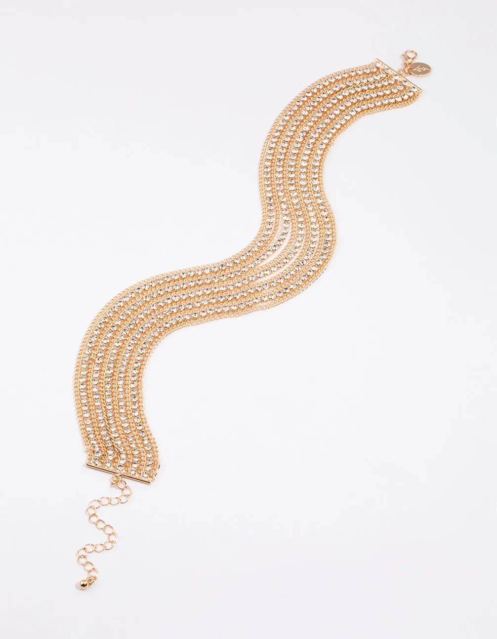 Gold Cup Chain Layered Choker