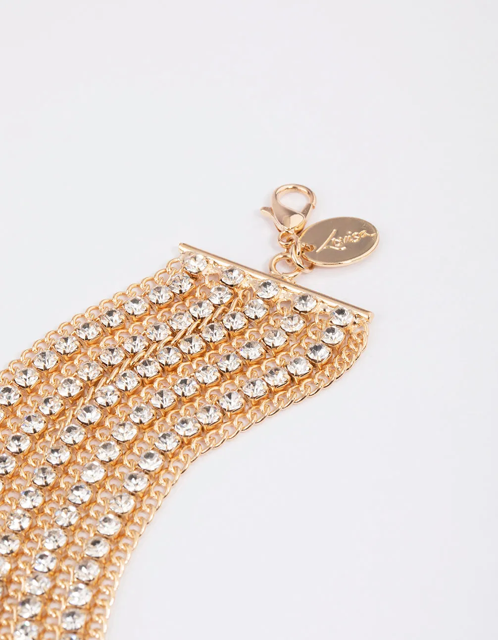 Gold Cup Chain Layered Choker