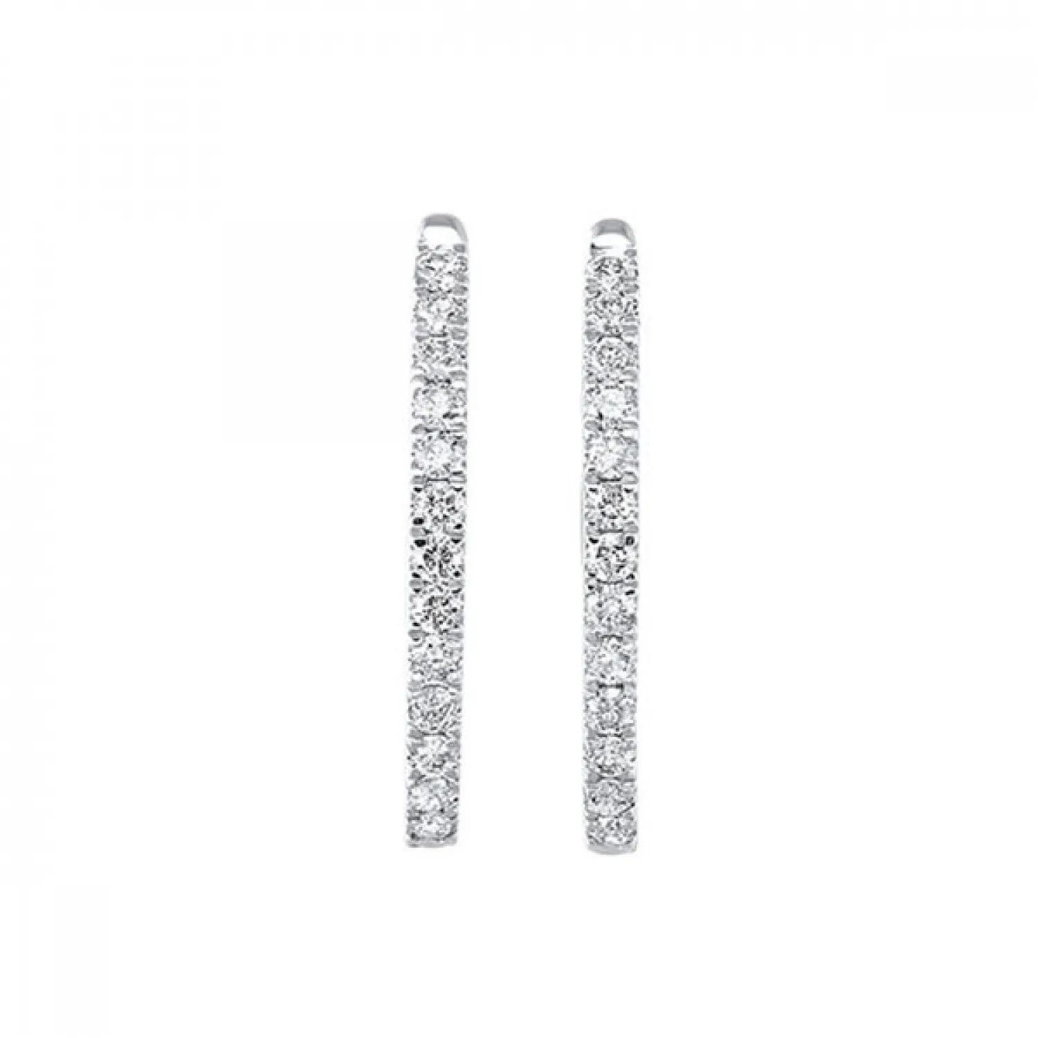 Gold Diamond Hoop Earrings