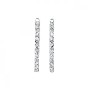 Gold Diamond Hoop Earrings