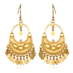 Gold Veils - Petal Chandelier Earrings