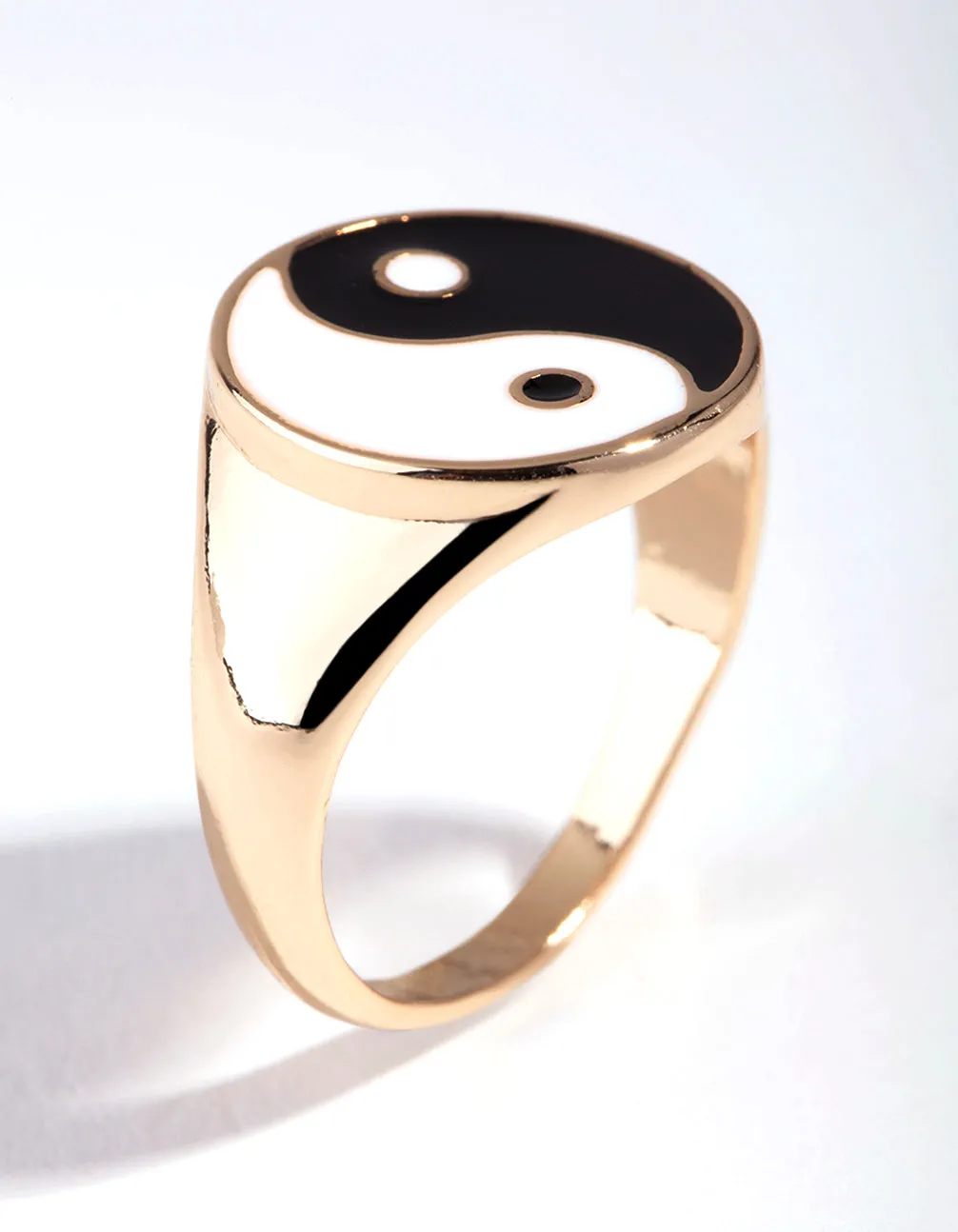 Gold Yin Yang Signet Ring