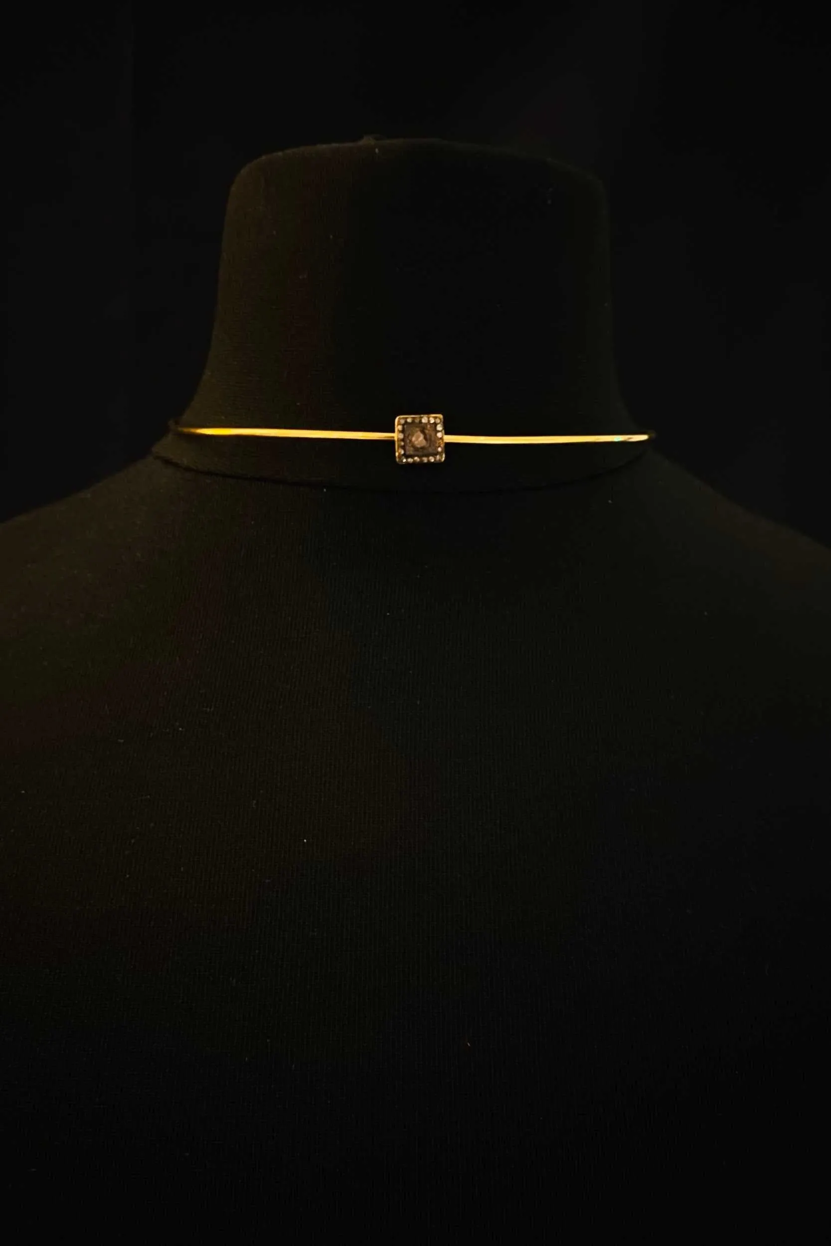 Golden Tail Choker Rough Diamond