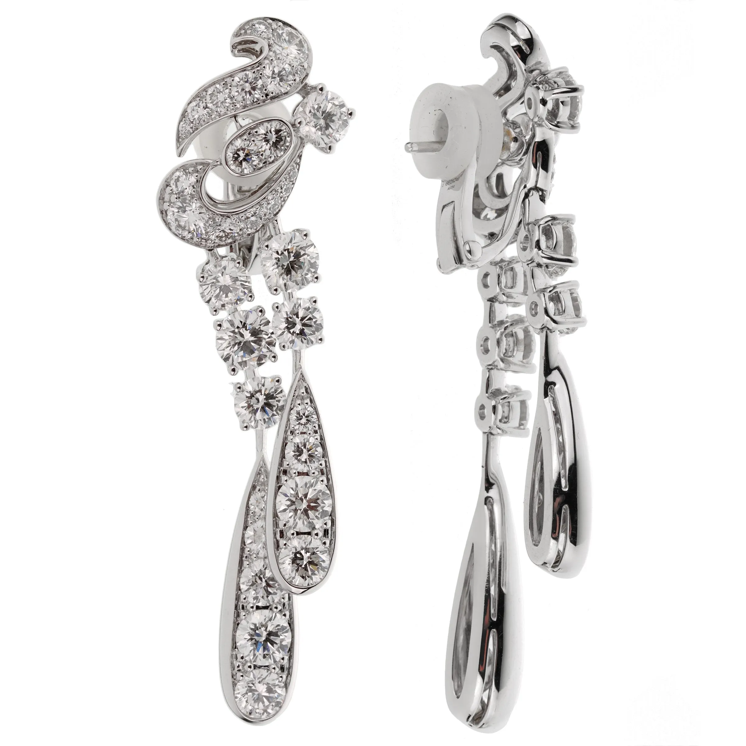 Graff Magnificent Chandelier Diamond Drop White Gold Earrings