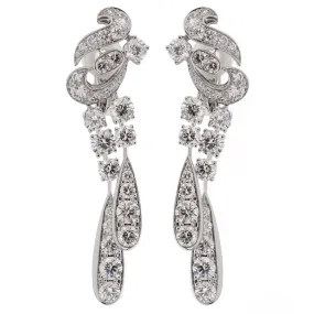 Graff Magnificent Chandelier Diamond Drop White Gold Earrings