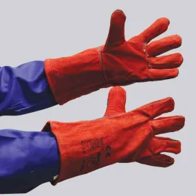 GRANGE RED LINED LEATHER GLOVE - FOREARM LENGTH